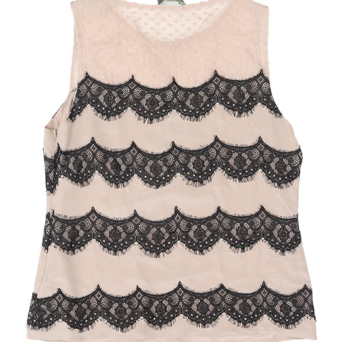 Mint Velvet Women's Beige Lace Camisole Blouse Size 14