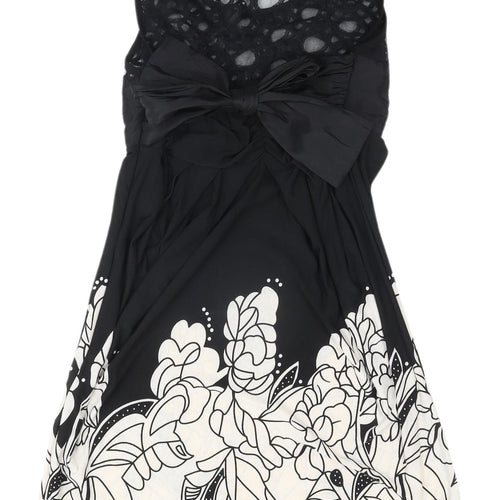 Heaven Women's Black & White Sleeveless Dress, Size 12