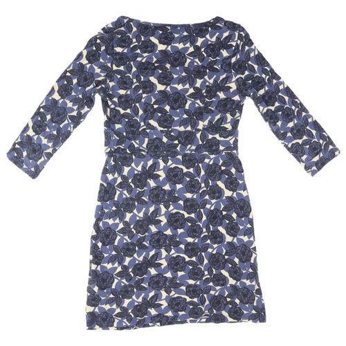 Boden Women's Blue Floral Sheath Dress Size 10