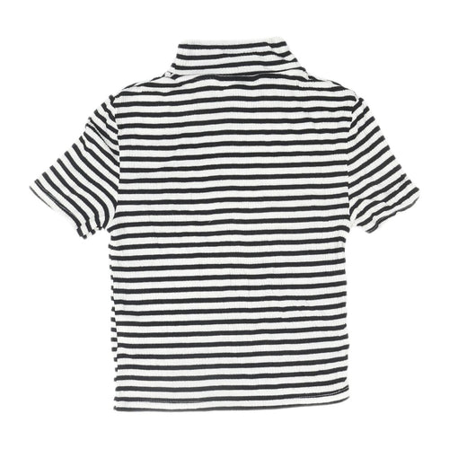 Cooper St Women's XS Black White Striped Jersey T-Shirt