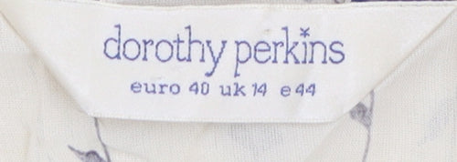 Dorothy Perkins Beige Collared Long Sleeve Blouse 14