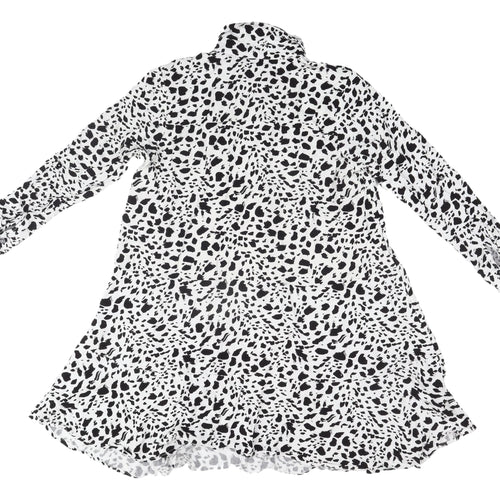 Apricot Women's Black & White Shirt Dress - Size 12