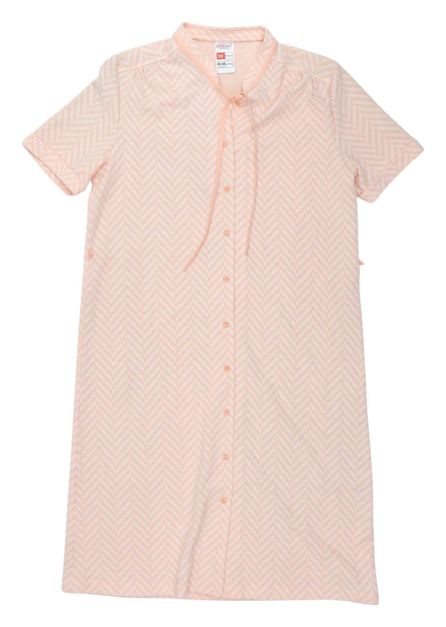 St Michael Women's Pink Shirt Dress Size 18