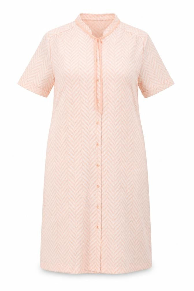 Front view of St Michael Women's Pink Shirt Dress, size 18