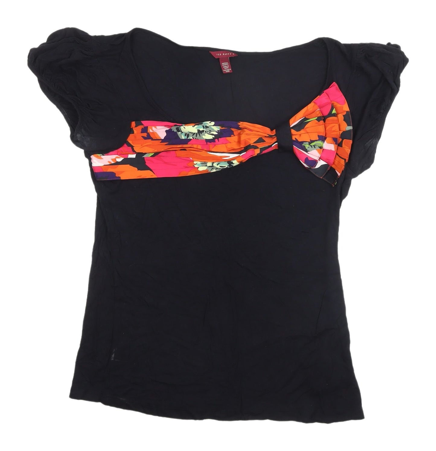 Ted Baker Women's Black Floral Crop Top M