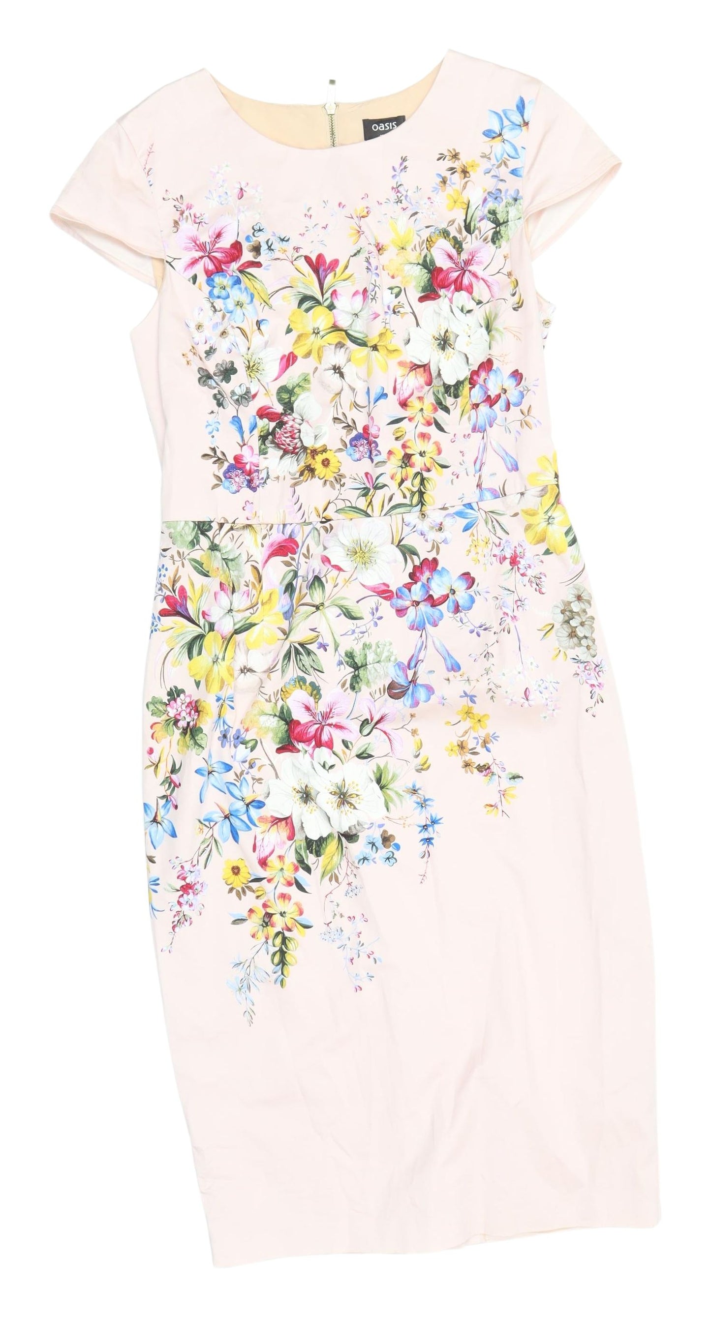 Oasis Women's Multicoloured Floral Bodycon Dress - Size 10