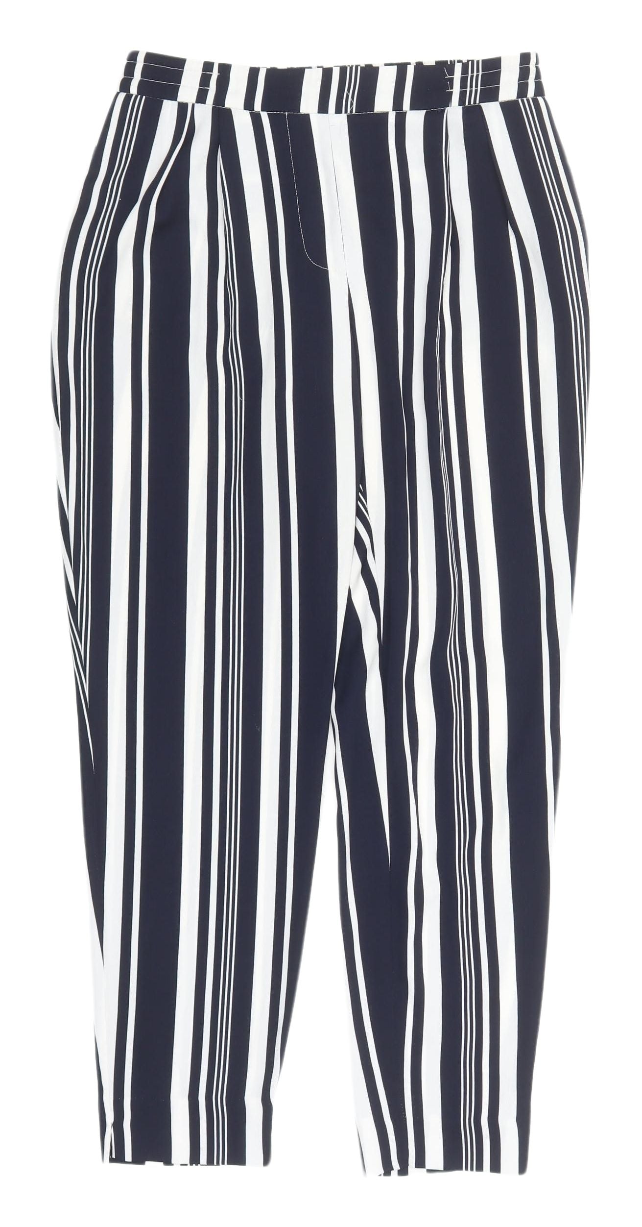 Zara Women's Striped Cropped Trousers S