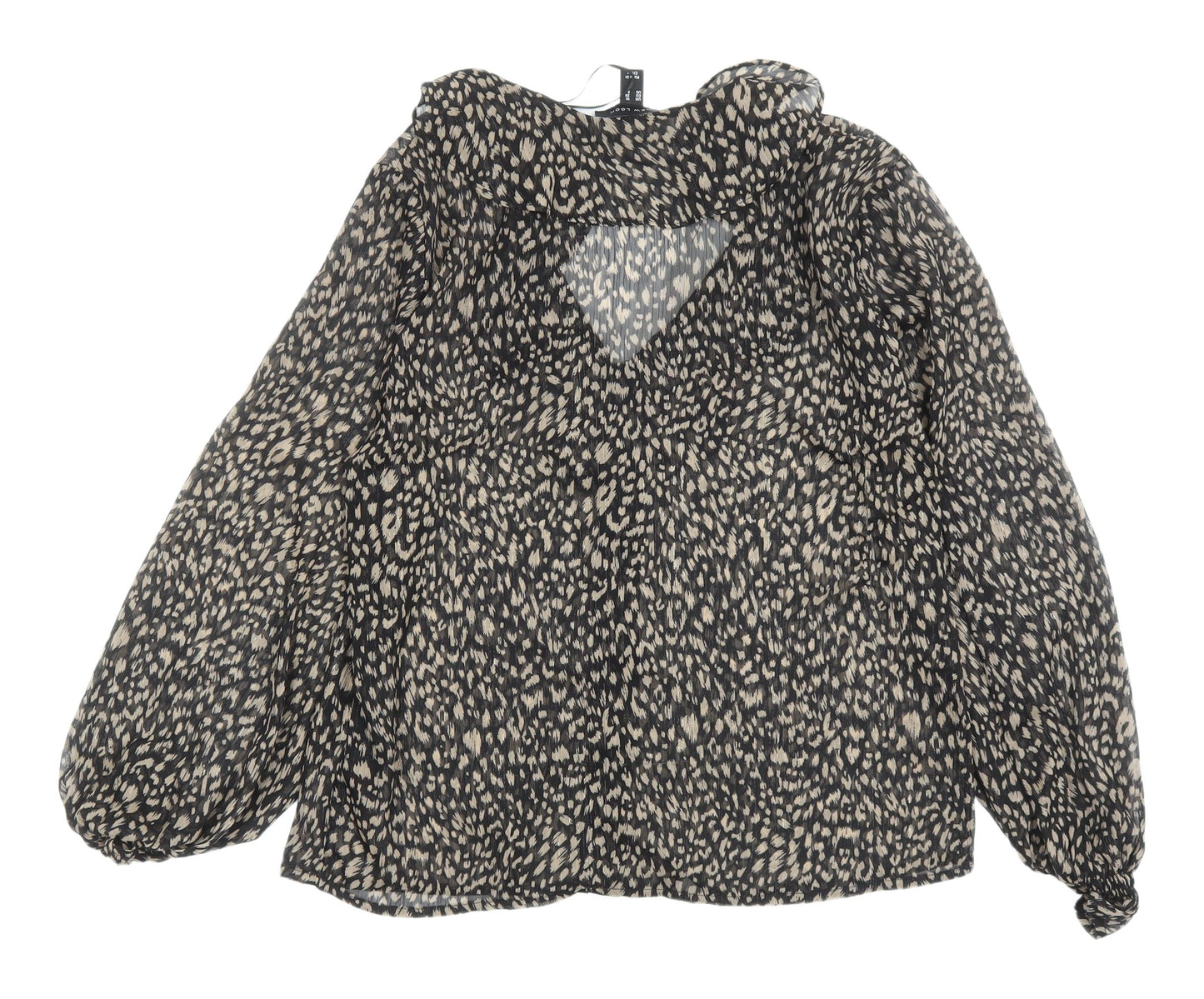 New Look Women's Animal Print Wrap Blouse UK 10
