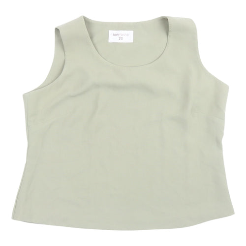 Bonmarché Women's Green Tank Top Size 20, Polyester