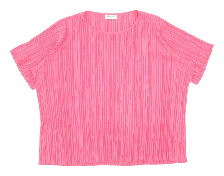 Bonmarché Women's Pink XL Blouse Short Sleeves