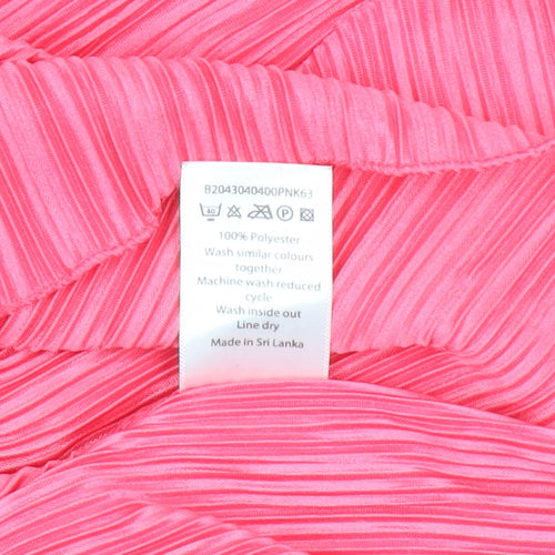 Bonmarché Women's Pink XL Blouse Short Sleeves