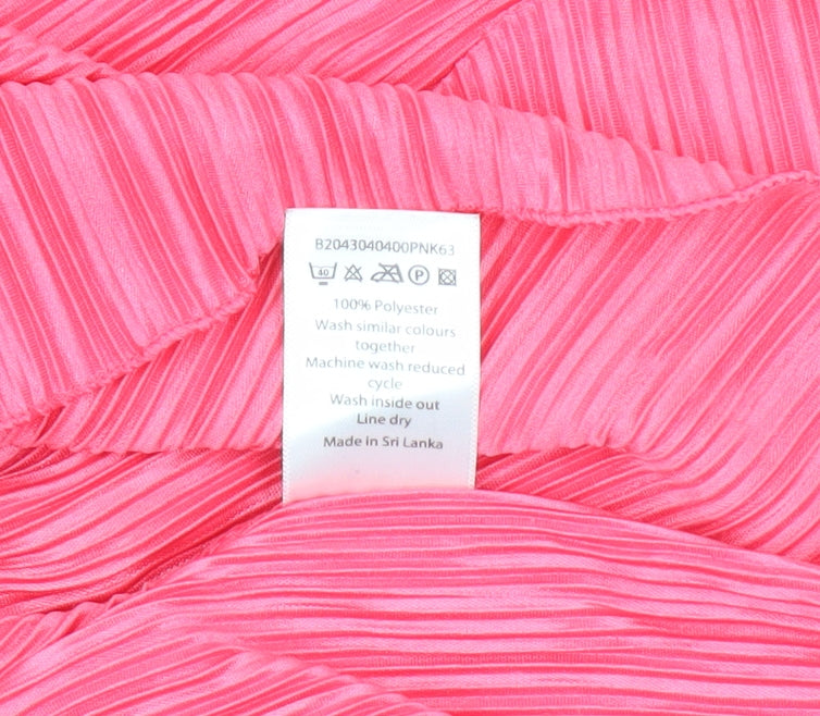 Bonmarché Women's Pink XL Blouse Short Sleeves