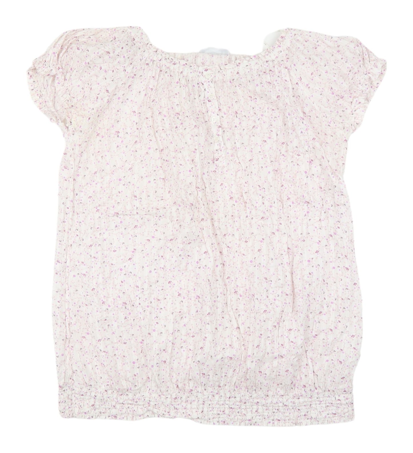 Yessica Women's Floral Short Sleeve Top, Size 12