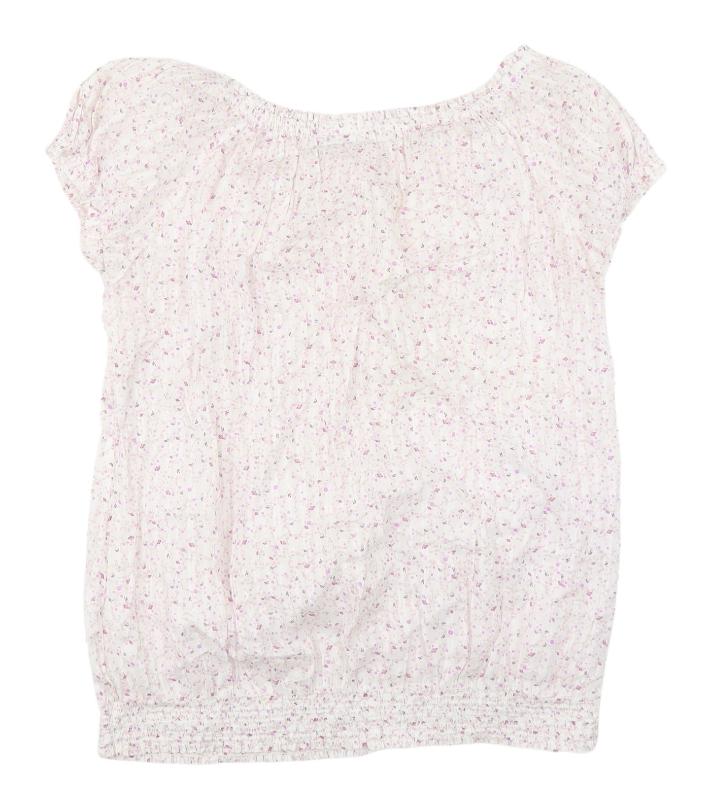 Yessica Women's Floral Short Sleeve Top, Size 12