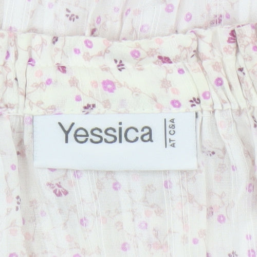 Yessica Women's Floral Short Sleeve Top, Size 12