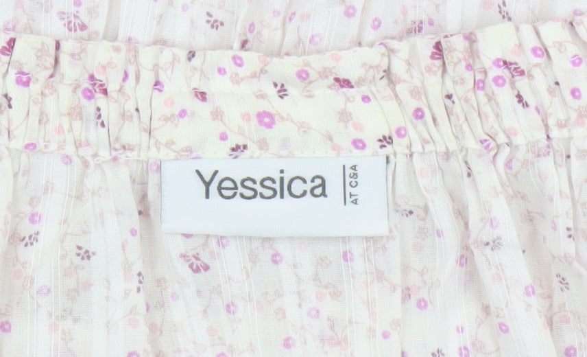 Yessica Women's Floral Short Sleeve Top, Size 12