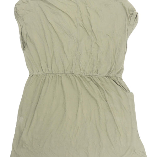 Next Women's Green Wrap Dress with Pockets, Size 18