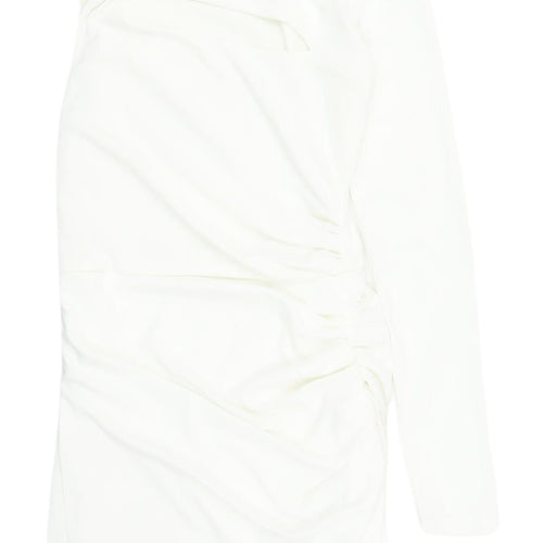 Zara Women's Ivory Sheath Dress XS Party Chic