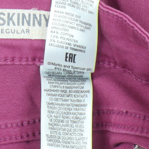 Marks & Spencer Women’s Purple Skinny Jeans Size 12