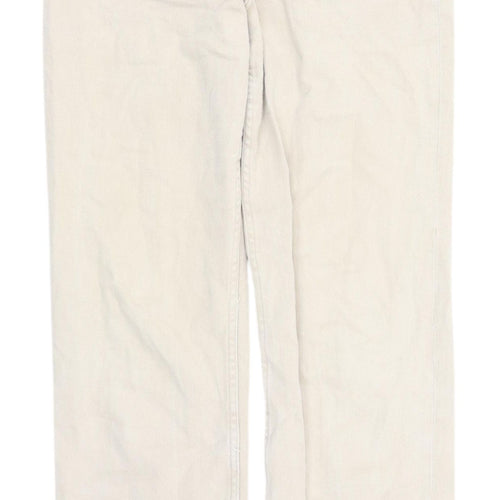 Motel Women's Beige Straight Jeans, M