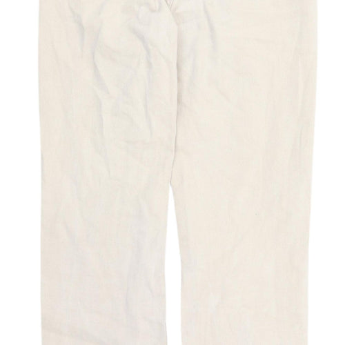 Motel Women's Beige Straight Jeans, M