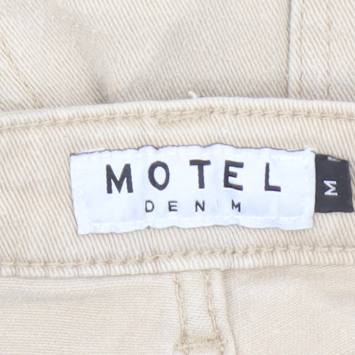 Motel Women's Beige Straight Jeans, M