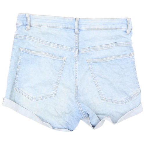 H&M Women’s Blue Denim Boyfriend Shorts Size 12