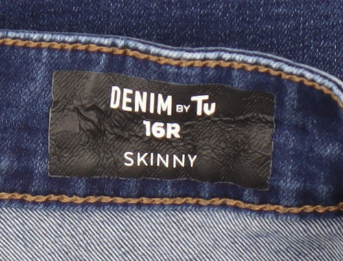TU Women's Blue Skinny Jeans Size 16