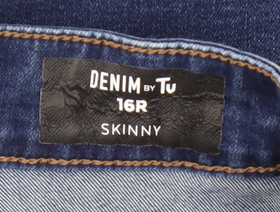 TU Women's Blue Skinny Jeans Size 16