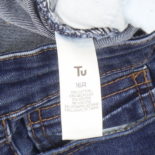 TU Women's Blue Skinny Jeans Size 16