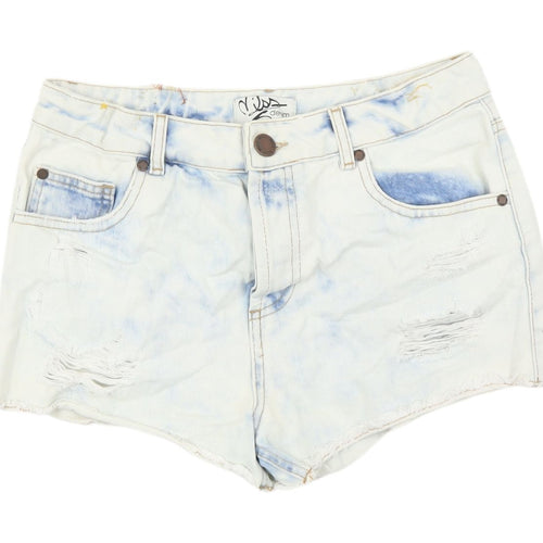 Miss Selfridge Women's Blue Denim Cut-Off Shorts, UK 10