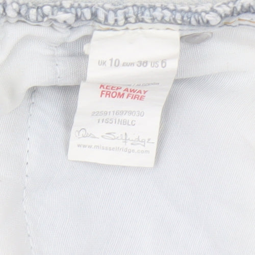 Miss Selfridge Women's Blue Denim Cut-Off Shorts, UK 10