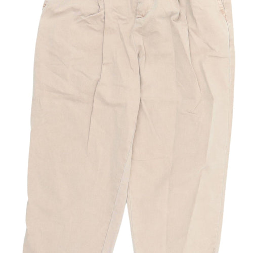 ASOS Women's Beige Chino Trousers - Size S, Casual Pleated