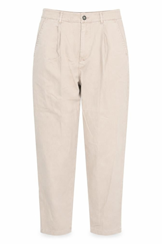 ASOS Women's Beige Chino Trousers - Size S, Casual Pleated