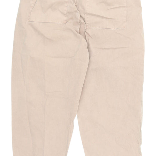 ASOS Women's Beige Chino Trousers - Size S, Casual Pleated