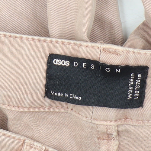 ASOS Women's Beige Chino Trousers - Size S, Casual Pleated