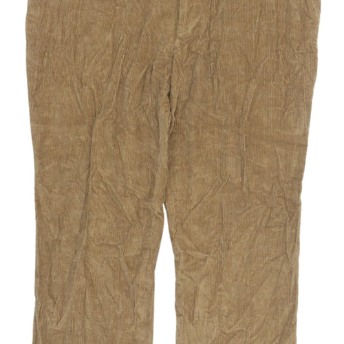 Farah Men's Brown Corduroy Chinos, XL - Classic Style
