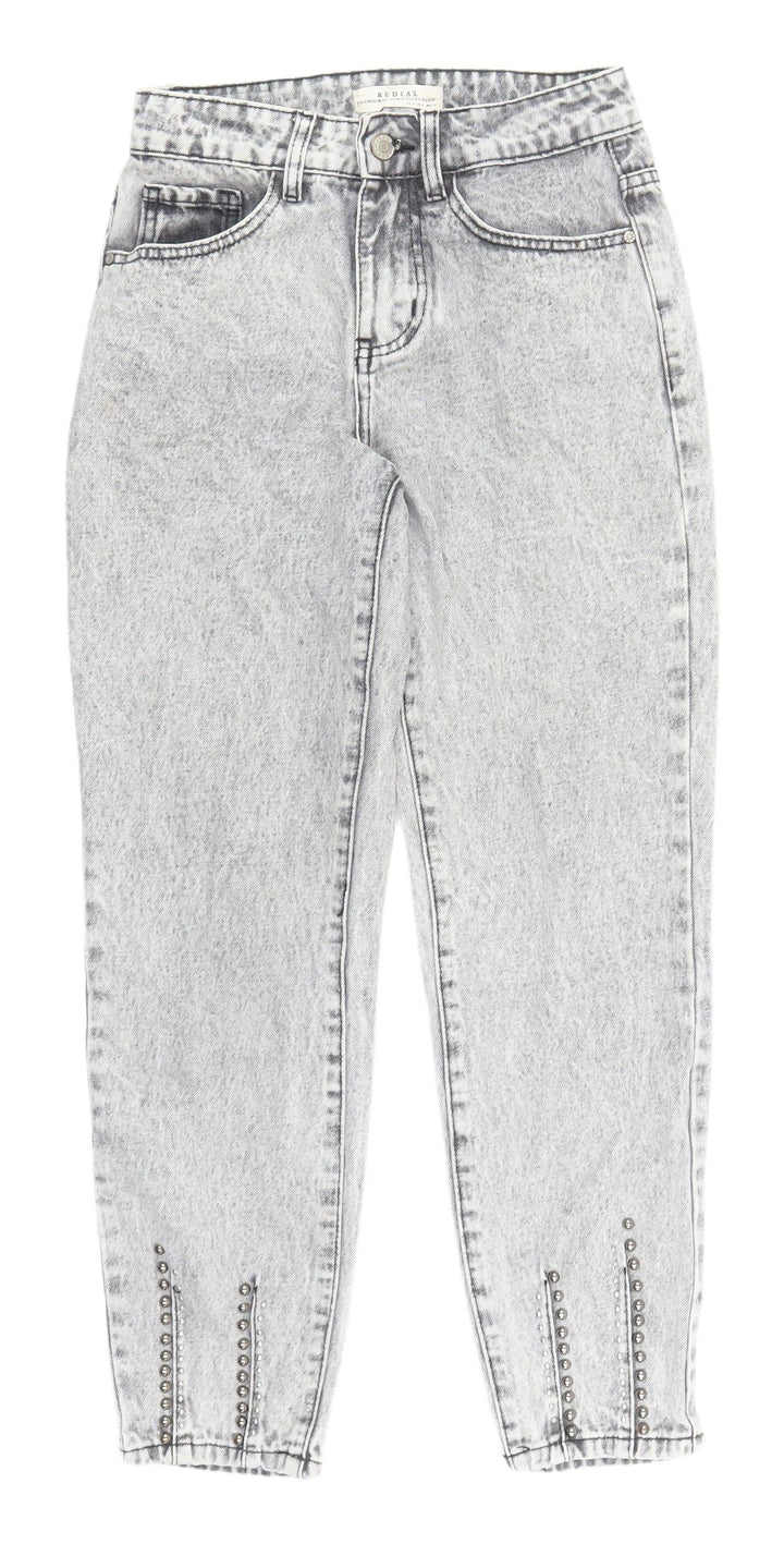 Redial Women's Grey Cropped Denim Jeans XS