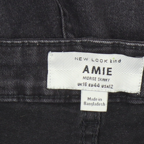 New Look Women's Black Skinny Jeans Size 16