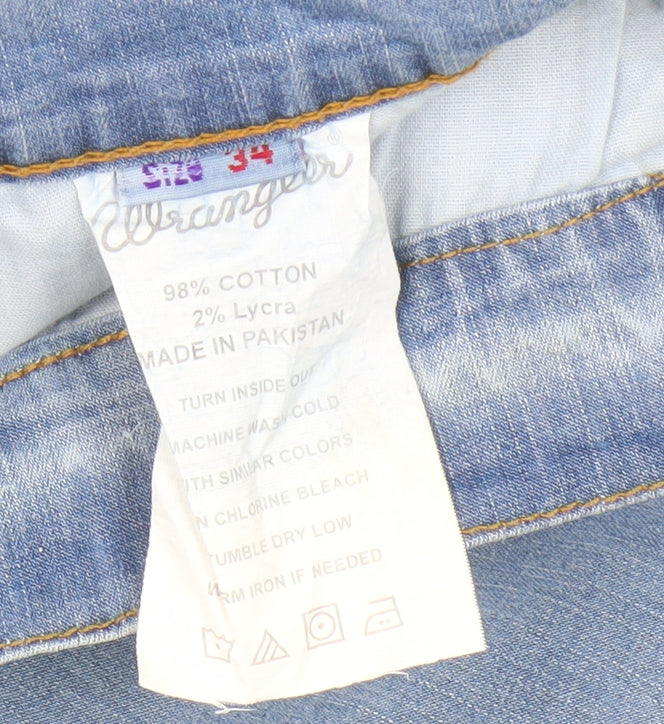 Wrangler Men's Blue Straight Leg Jeans 34