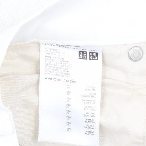 Uniqlo Women's White Jeans 25 Waist Denim