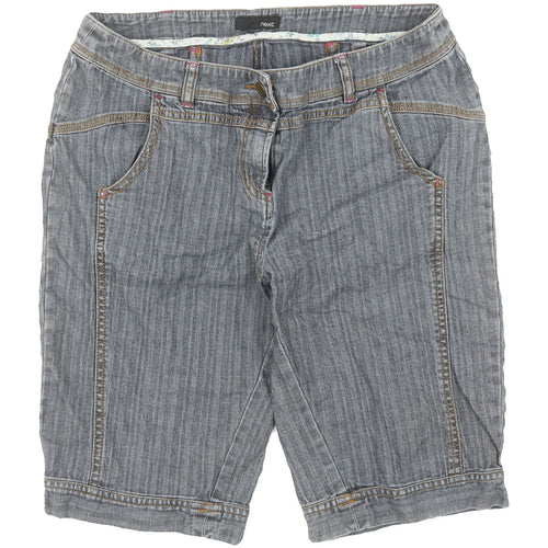 Next Women's Grey Bermuda Denim Shorts Size 12