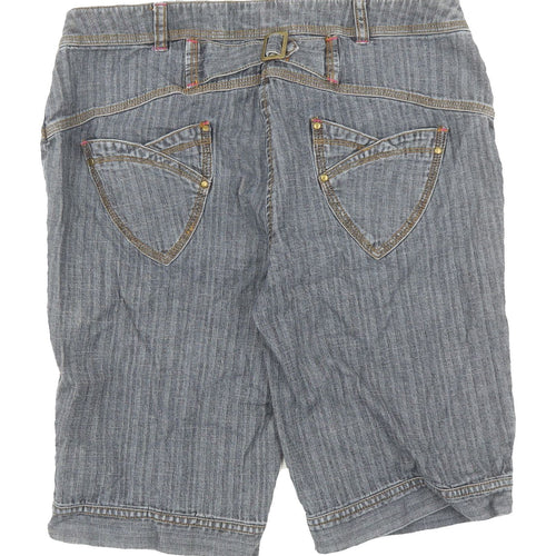 Next Women's Grey Bermuda Denim Shorts Size 12