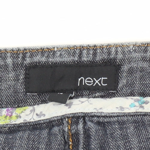 Next Women's Grey Bermuda Denim Shorts Size 12