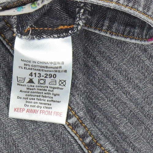 Next Women's Grey Bermuda Denim Shorts Size 12