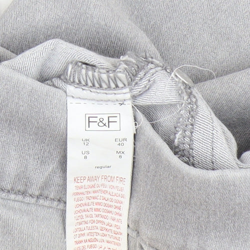 F&F Women's Grey Skinny Jeans Size 12