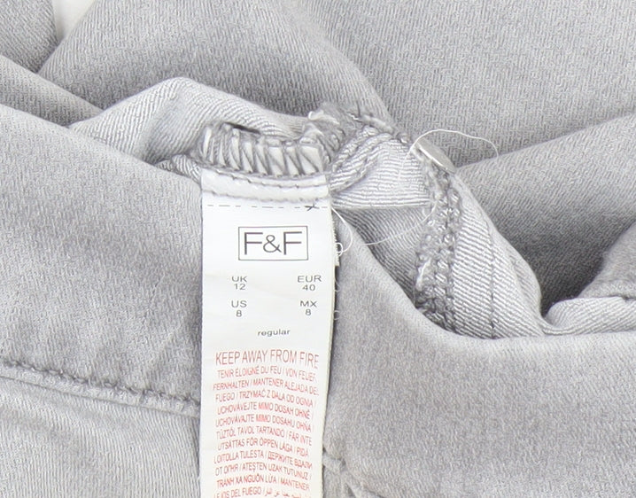 F&F Women's Grey Skinny Jeans Size 12