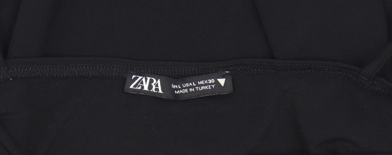 Zara Women's Black Camisole Tank Top - Size L