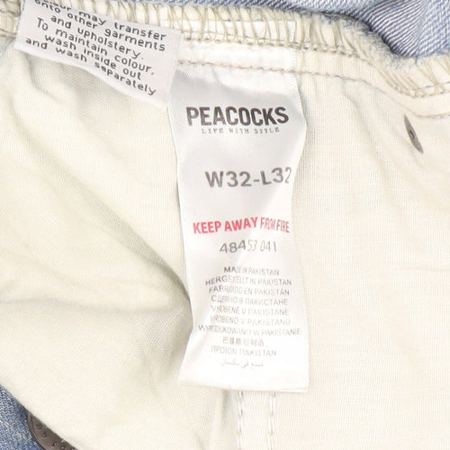 Peacocks Men's 32 Blue Bootcut Jeans