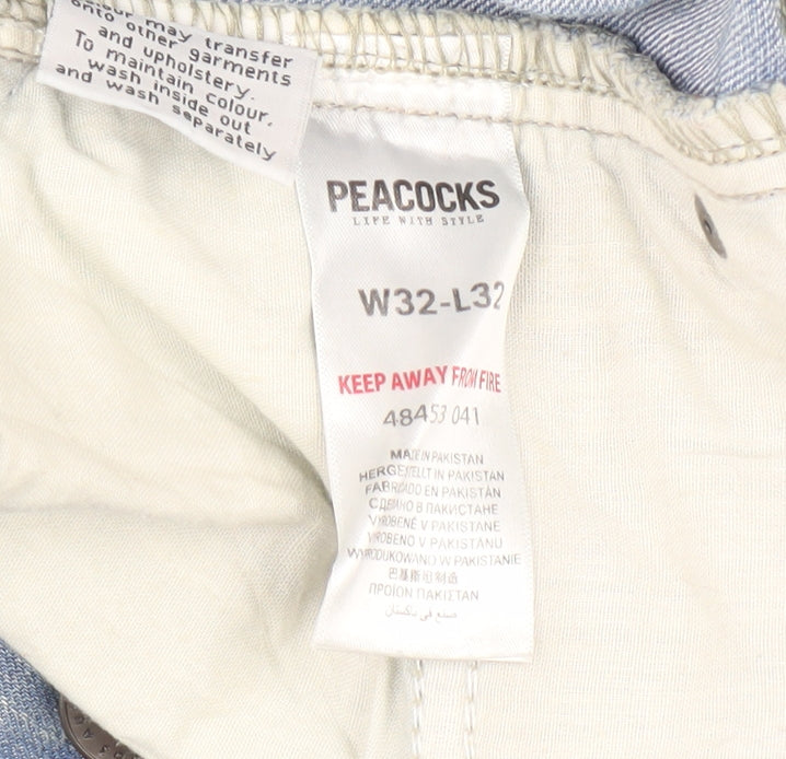 Peacocks Men's 32 Blue Bootcut Jeans